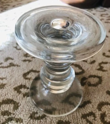 Candelabro Pottery Barn Claro candelabro cónico transparente grande 6H raro🦩 Foto 1 de 3