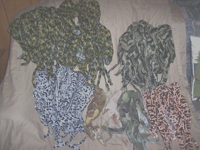 54 Doo Rags Skull Caps Camo Doo Rags Tiger Stripe Desert Woodland Flames Army - Image 1 of 4
