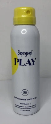 Supergoop Play Antioxidant Body Mist FPS 50 com vitamina C 3 fl oz 89 ml. - Imagem 1 de 3