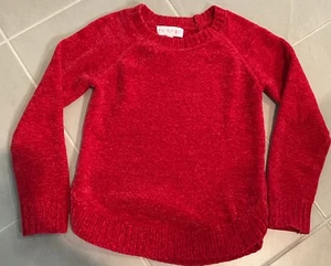 PINK REPUBLIC Girls Sz 10/12 Beautiful Red Knit Pullover Sweater - Picture 1 of 4