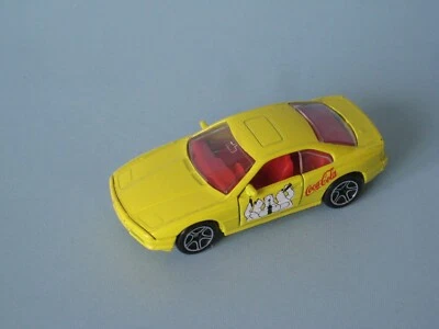 Matchbox BMW 850i Yellow Body Coca-Cola Coke 75mm Long Toy Model Car Unboxed - Image 1 of 3