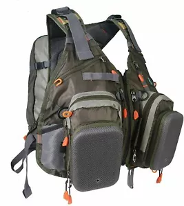 V-POP Mochila de Pesca Ajustable Chaleco de Pesca Deportes al Aire Libre Talla Única para Todos - Imagen 1 de 10