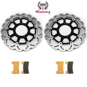 2 Front Brake Disc Rotors & Pads For Honda CBR 1000 RR 2006-2007 Wave Rotors - Picture 1 of 8