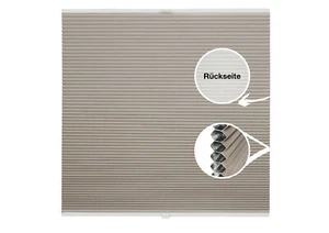 Waben-Plissee Thermo auf Maß für Fenster zum Anschrauben Farbe: Hellbeige - Bild 1 von 417