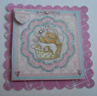 PACK 2 GIRL WELCOME LITTLE ONE TOPPER EMBELLISHMENTS FOR CARDS OR CRAFTS