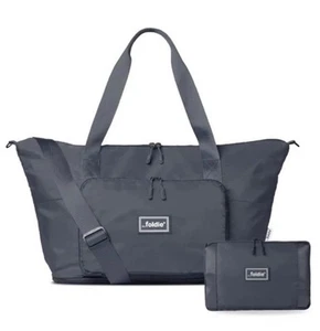 New The Foldie Travel Bag Lightweight High Quality Multi Pockets Foldable Gray - Picture 1 of 12