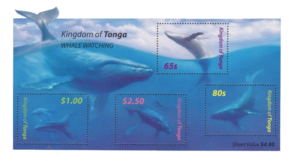 Estampillas de ballenas jorobadas Tonga 2005 MNH Foto 1 de 1