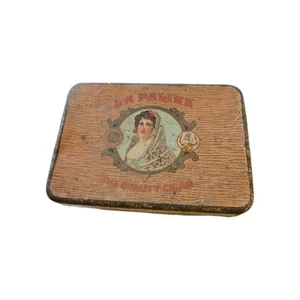 La Palina Cigar Box Metal Tin Senators Mild Slip Cover Rust Patina Vintage Retro - Imagen 1 de 9