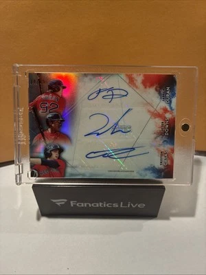 2021 Bowman Sterling Triple Autograph Jarren Duran, Jeter Downs,Triston Casas/25 - Image 1 of 4
