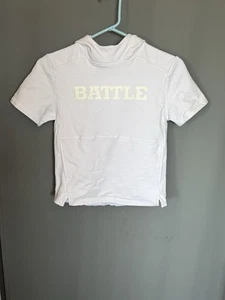 Battle Baseball Jugend weiß Kurzarm Hoodie Größe Youth Medium - Bild 1 von 5