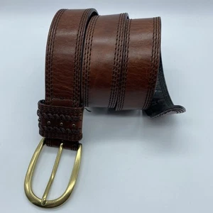 Dockers Genuine Leather Brown Belt Women's Size XL Style 5138 1.5" Wide - Picture 1 of 16