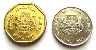 LOT Singapore Circulated Set, Different Dates Contains 2 Coins - Image 1 of 2