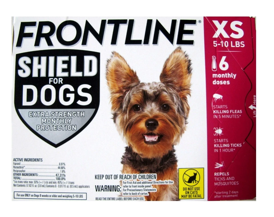 Frontline Shield para perros XS | Rosa | 5-10 libras | 6 dosis ¡¡GENUINO!!! Foto 1 de 1