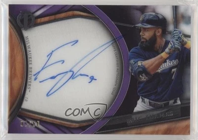 2018 Topps Tribute Tribute Auto Purple /50 Eric Thames #TA-ET Auto - Image 1 of 2