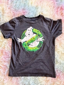Ghostbuster Boys Gray Halloween Short Sleeve Ghosts T-Shirt Tee Shirt Sz S - Picture 1 of 2