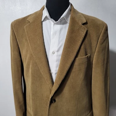 Ralph Lauren Lord & Taylor  Men's  Classic Corduroy Blazer Sport Coat Sz 40L Tan - Image 1 of 4
