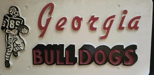 1970 University Of Georgia Bulldogs Players License Plate Plastic Football UGA - Picture 1 of 2