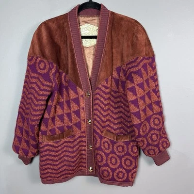 Cárdigan de cuero para hombre Torras chaqueta de bombardero talla 42 medios mixtos tejido 3d cobín Foto 1 de 4