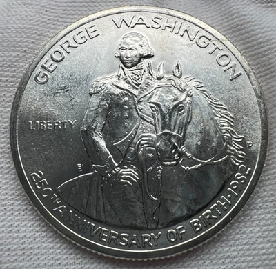1982-D BU Unc George Washington 90% Silver Commemorative Half Dollar - Image 1 of 3