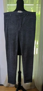 Michael Kors Pants Leggings Women Large Gray Corduroy Pull On - Picture 1 of 9