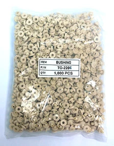 100pc Nylon TO-220 Transistor Bushing Washer TO-220E RoHS φ8xφ3.1x5.6mm h=φ3.1mm - Picture 1 of 3