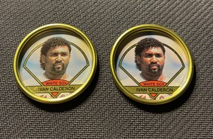 1990 Topps Baseball Coin #9 Ivan Calderon Chicago White Sox OF - Lot of 2 Coins