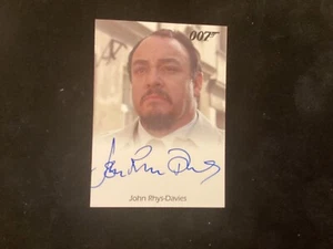 JAMES BOND JOHN RHYS-DAVIES HANDSIGNIERTE KARTE IN FAST NEUWERTIGEM ZUSTAND - Bild 1 von 2
