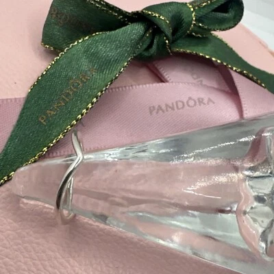 Pandora Shining Wish Sterling Silver Ring 196314 Size 46 Authentic Ale 925 - Image 1 of 4