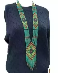 New Handmade Seed Bead Boho American Style Beaded Multi Strand Necklace Earrings - Picture 1 of 2
