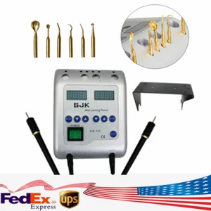 SJK Dentallabor Elektrisches Wachsmesser Waxer 2 Schnitzstift Bleistift Schnitzer mit 6 Spitzen - Bild 1 von 12