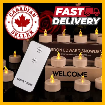 6PCS Flameless Remote Control LED Tea Light Candles with Remote Bright Realistic - Image 1 of 4