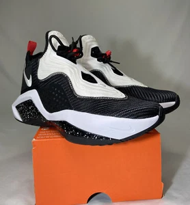Nike Lebron Soldier XIV 14 Black White University Red Shoes Men's Size 10 - Picture 1 of 10