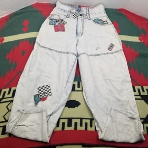 VTG Get Used By Elie Jeans Acid Wash High Rise Tapered Mom Jeans 90s Street Wear - Picture 1 of 13