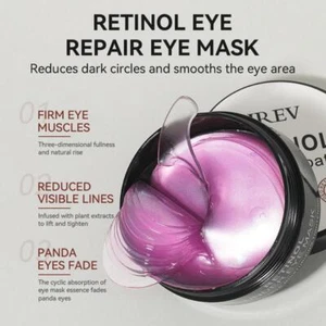 Retinol Under Eye Patches Hyaluron Acid Eye Mask Patch Moisturizing Anti Wrinkle - Picture 1 of 12