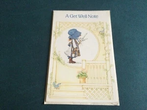 Vintage John Sands Holly Hobbie Get Well Note greeting card - unused - Picture 1 of 3