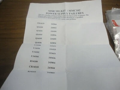 KIT REPARACIÓN FUENTE ALIMENTACIÓN RCA MMC101-KIT USADO EN VARIOS MODELOS. ENVÍO GRATIS EE. UU. Foto 1 de 2