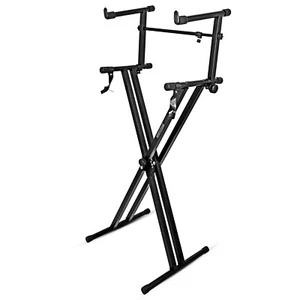5Core 2Tier Keyboard Stand Double X Style Adjustable Electric Piano Riser Holder - Picture 1 of 23