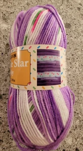 Heirloom Dazzle Star #6897 Mauve Self Patterning Yarn 8 Ply 100g Acrylic - Picture 1 of 1