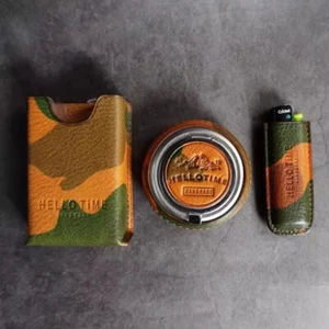 cowhide Ashtray/Cigarette Case Sleeve/Lighter Sleeve/glasses bag Made By Hand - Picture 1 of 25