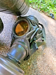 1963 Authentic Auer M65 German Gas Mask w/ Canister Cold War Collectible, Rare! - Picture 1 of 22