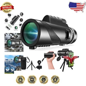 Rugged 80x Monocular with 100mm Aperture for High Definition Wildlife Viewing - Imagen 1 de 11