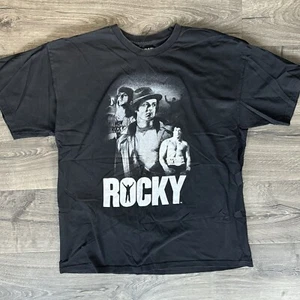 Rocky Balboa T-Shirt Black XL Movie Tee Rap Tv Show Vtg Retro Faded Short Sleeve - Picture 1 of 4