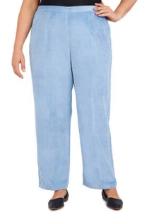 Alfred Dunner Victoria Falls Corduroy Proportioned Short Pants - Wedgewood - 24W - Picture 1 of 2