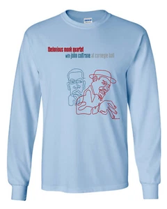 Thelonious Monk Long Sleeve T-Shirt - John Coltrane Carnegie Hall Jazz music - Picture 1 of 6