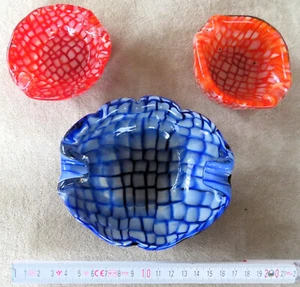 Aschenbecher aus Glas; 3er Konvolut (Murano) - Bild 1 von 4
