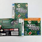 Club House Games Nintendo DS Cover Box Art Insert &amp; Booklet Only