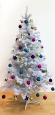 Homegear 6FT Artificial White Christmas Xmas Tree