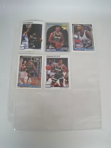 Lote de 5 cartas de jugador de la NBA Orlando Magic con hoja de carpeta (Dennis Scott, raro) - Imagen 1 de 12