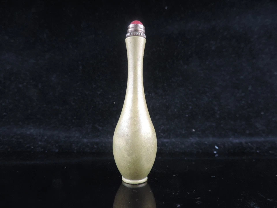 Excelente botella de tabaco de cobre chino hecha a mano rara H Foto 1 de 4