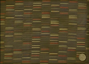 Maharam Column Sephia Mocha and orange Modern Contemporary Upholstery Fabric - Picture 1 of 1